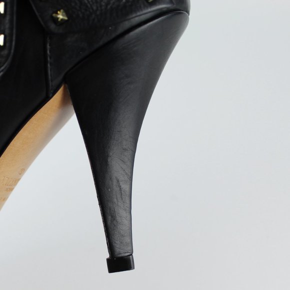 NEW Valentino Garavani Rockstud Heeled Leather Bow Ankle Boots - Picture 12 of 16